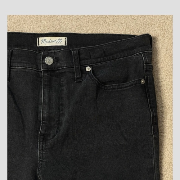 Madewell High Riser Skinny Jeans Washed Black Size 31 - Picture 4 of 10